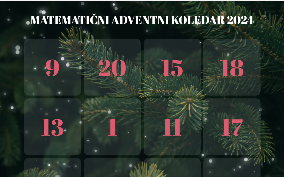 MATEMATIČNI ADVENTNI KOLEDAR 2024