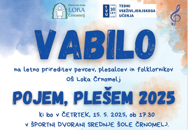 VABILO NA POJEM, PLEŠEM 2025